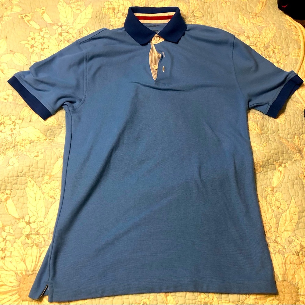 Small Blue Short-Sleeve Polo Shirt by Saddlebred